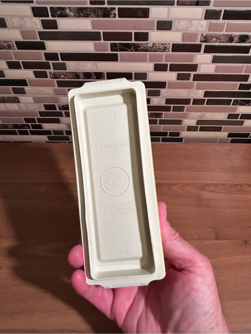 Vintage 1970s Tupperware Gold Butter Dish